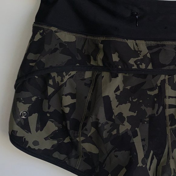 Lululemon Speed Short Pop Cut Fatigue Green/Black Size 6 or 8 (size missing) - Picture 8 of 9